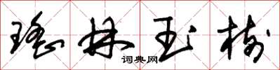 朱锡荣瑶林玉树草书怎么写