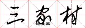 朱锡荣三家村草书怎么写