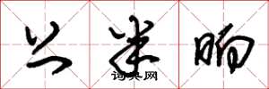 朱锡荣上半晌草书怎么写