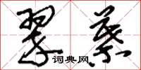 刘少英翠叶草书怎么写