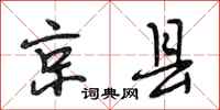 段相林京县行书怎么写