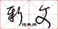 王冬龄新文草书怎么写