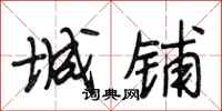段相林城铺行书怎么写
