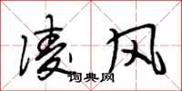 段相林凌风行书怎么写