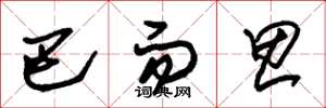 朱锡荣巴而思草书怎么写
