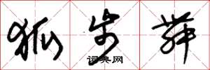 朱锡荣狐步舞草书怎么写