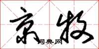 朱锡荣京牧草书怎么写