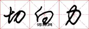 朱锡荣切向力草书怎么写
