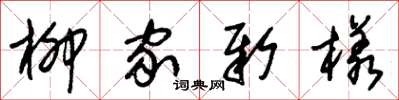 朱锡荣柳家新样草书怎么写