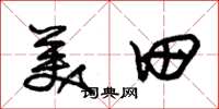 朱锡荣美田草书怎么写