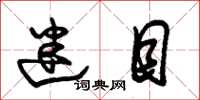 朱锡荣迷目草书怎么写