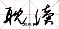 朱锡荣耽读草书怎么写
