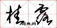 朱锡荣桂露草书怎么写