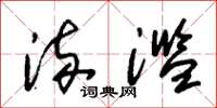 朱锡荣流滥草书怎么写