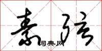 朱锡荣素弦草书怎么写