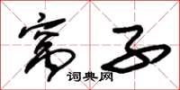 朱锡荣窝子草书怎么写