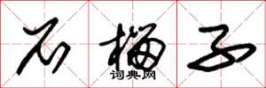 朱锡荣石榴子草书怎么写