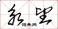 朱锡荣永望草书怎么写