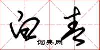 朱锡荣白青草书怎么写