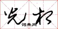 朱锡荣光相草书怎么写