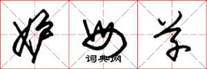 朱锡荣妒母草草书怎么写