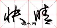朱锡荣快晴草书怎么写