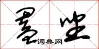 朱锡荣阖坐草书怎么写