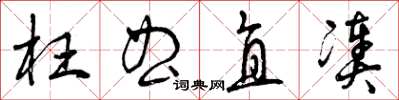曾庆福枉曲直凑草书怎么写
