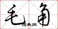 曾庆福毛角草书怎么写