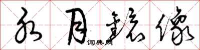 曾庆福水月镜像草书怎么写