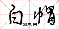 曾庆福白帽草书怎么写