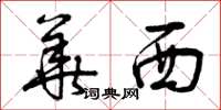 曾庆福华西草书怎么写