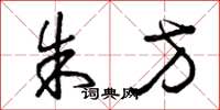 曾庆福朱方草书怎么写