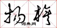 曾庆福扬旗草书怎么写