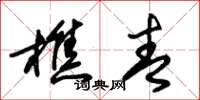 朱锡荣樵青草书怎么写