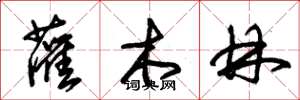 朱锡荣灌木林草书怎么写