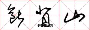 朱锡荣断背山草书怎么写