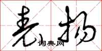 曾庆福表扬草书怎么写