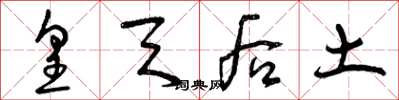 曾庆福皇天后土草书怎么写
