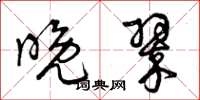 曾庆福晚翠草书怎么写