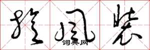 曾庆福旋风装草书怎么写