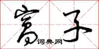 曾庆福窝子草书怎么写