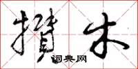 曾庆福攒木草书怎么写