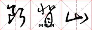 曾庆福断背山草书怎么写