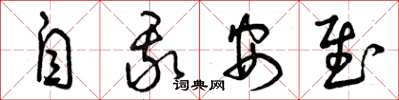 曾庆福自我安慰草书怎么写