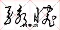 曾庆福骇惋草书怎么写