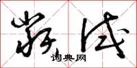曾庆福类试草书怎么写