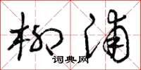 曾庆福柳浦草书怎么写
