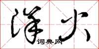 曾庆福洋火草书怎么写
