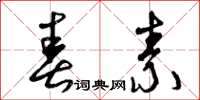 曾庆福春素草书怎么写